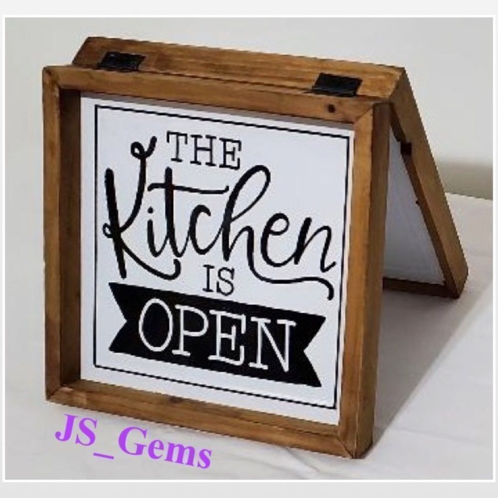 New Room & Retreat Kitchen Sign Unisex Metal Black White Sitter Décor Home NWT